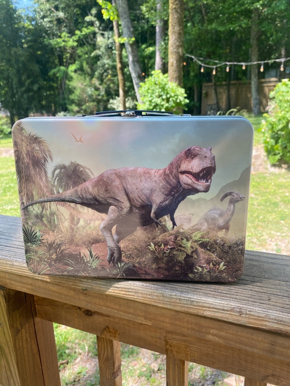 Dinosaur Metal Lunchbox full of a variety of toy dinosaur’s! NWOT!